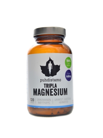 Puhdistamo - Tripla Magnesium 120 kapslí (Hořčík)