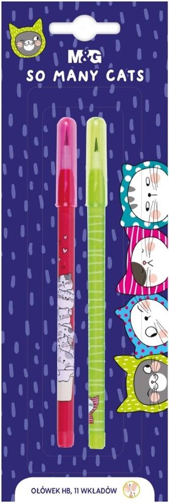 Ołówek So Many Cats + 11 wymiennych rysików 2szt