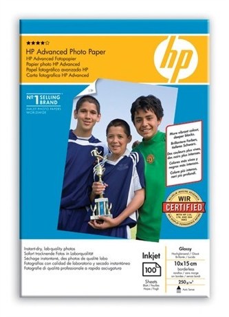 HP Advanced Glossy Photo Paper-100 sht/10 x 15 cm borderless,  250 g/m2, Q8692A