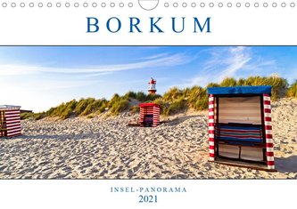 Borkum Inselpanorama (Wandkalender 2021 DIN A4 quer)