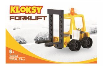 Klocki Kloksy Maszyny bud. wózek widłowy 33 el