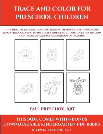Fall Preschool Art (Trace and Color for preschool children)