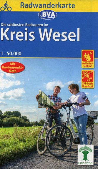 Radwanderkarte BVA Die schönsten Radtrouren im Kreis Wesel 1:50.000, reiß- und wetterfest, GPS-Tracks Download