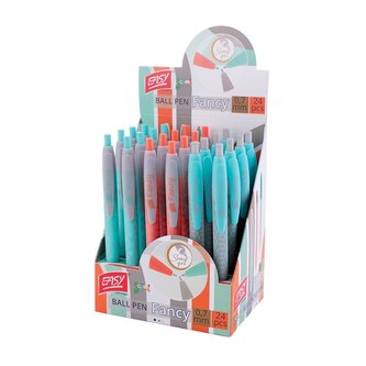 Długopis Fancy niebieski (24szt) EASY