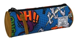 Piórnik tuba niebieski Pop Art. PAUL&CO;