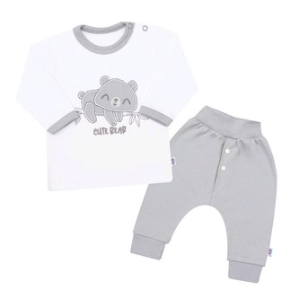 2-dílná kojenecká bavlněná soupravička New Baby Cute Bear - velikost 62 (3-6m)