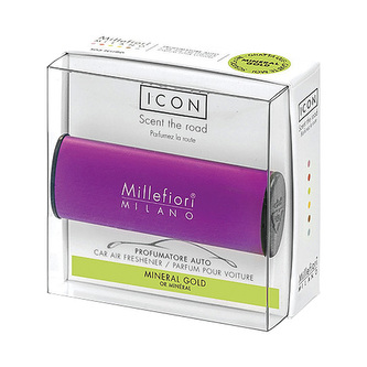 Millefiori Milano Icon Mineral Gold / vůně do auta Classic - fialová
