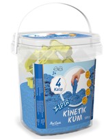 Kinetický písek v kyblíku modrý
