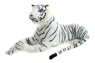 Plyš Tygr bílý 110 cm