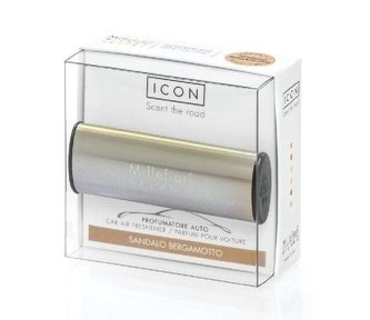 Millefiori Milano Vůně do auta Icon Metallo Santalové dřevo a bergamot 47 g unisex