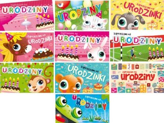 Zaproszenie urodzinowe dla dzieci MIX(5szt) AVANTI