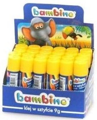 Klej w sztyfcie 9g (24szt) BAMBINO