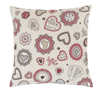 Povláček EMA - srdíčkový rej - 45x45 cm