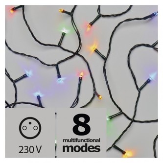 LED vánoční řetěz, 8m, multicolor, programy LED vánoční řetěz, 8m, multicolor, programy