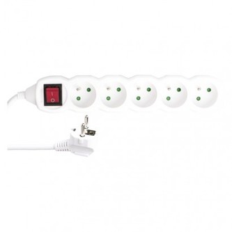 Prodlužovací kabel s vypínačem – 5 zásuvek, 3m, 3× 1,5mm2