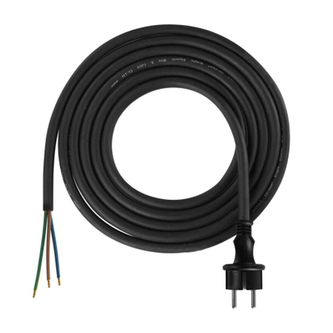 Flexo šňůra gumová 3× 1,5mm2, 3m, černá