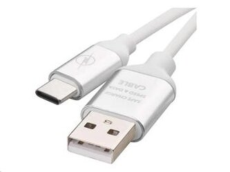 USB kabel 2.0 A/M - C/M 1m bílý
