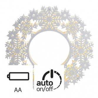 LED vánoční věnec, 30×30cm, 2× AA, vnitřní, teplá bílá, čas. LED vánoční věnec, 30×30cm, 2× AA, vnitřní, teplá bílá, čas.