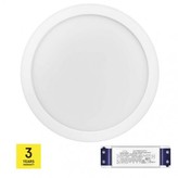 LED panel TRIAK 300mm, kruhový přisazený bílý, 24W teplá b.