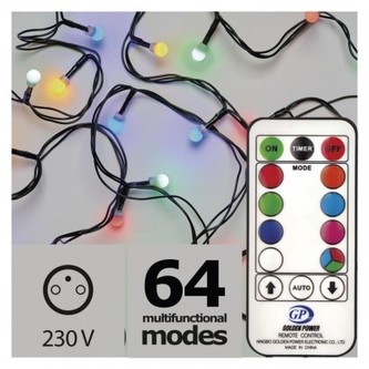 LED vánoční cherry řetěz s ovladačem – kuličky, č./z./m.,pr. LED vánoční cherry řetěz s ovladačem – kuličky, č./z./m.,pr.