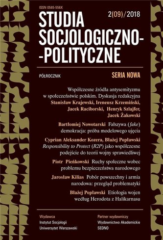Studia Socjologiczno-Polityczne... nr 2(09)/2018 Studia Socjologiczno-Polityczne... nr 2(09)/2018