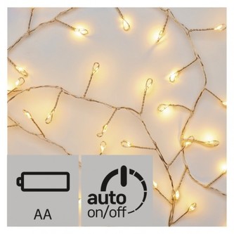 LED vánoční nano řetěz – ježek, 2,4m, jantarová, časovač LED vánoční nano řetěz – ježek, 2,4m, jantarová, časovač