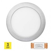 LED panel TRIAK 170mm, kruhový přisazený stříbrný, 12W n. b.