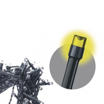 LED vánoční rampouchy, 10m, teplá bílá, programy