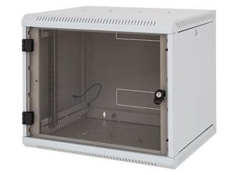 Rack Triton 19\" jednodílný 15U/400mm prosklené dveře, odnímatelné bočnice,šedý