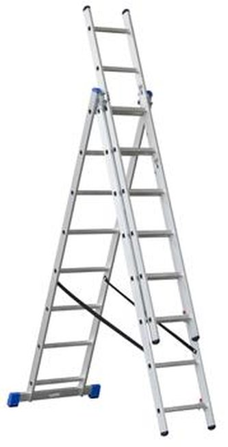 Žebřík G21 třídílný 5,1m 3x8 příček Žebřík G21 třídílný 5,1m 3x8 příček