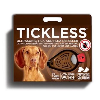 Ultrazvukový repelent TickLess Pet proti klíšťatům, hnědý Ultrazvukový repelent TickLess Pet proti klíšťatům, hnědý