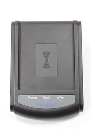 Čtečka Giga PCR-340, RFID, 125kHz/13,56MHz, USB-HID, RS232, PS/2, černá