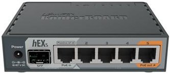 RouterBoard Mikrotik hEX S 5x GLAN, 1x SFP, USB, L4, PSU RouterBoard Mikrotik hEX S 5x GLAN, 1x SFP, USB, L4, PSU
