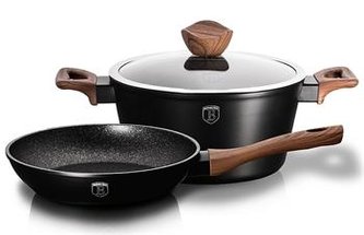 Sada nádobí Berlingerhaus s mramorovým povrchem 3 ks Ebony Line Rosewood BH-1728 Sada nádobí Berlingerhaus s mramorovým povrchem 3 ks Ebony Line Rosewood BH-1728