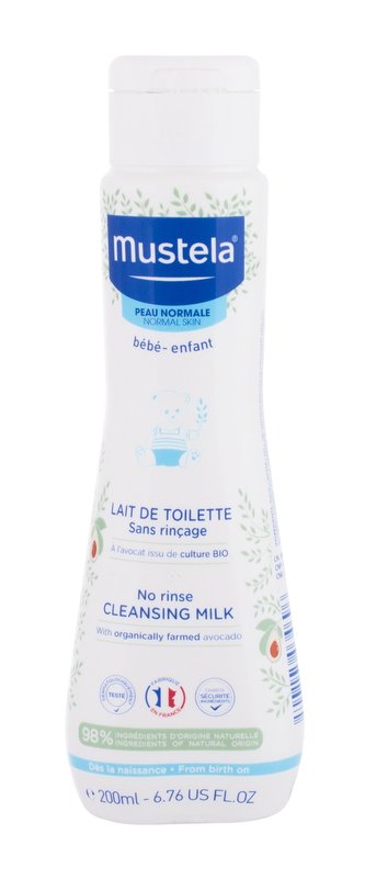 Mustela Bébé Tělové mléko No Rinse Cleansing Milk 200 ml pro děti
