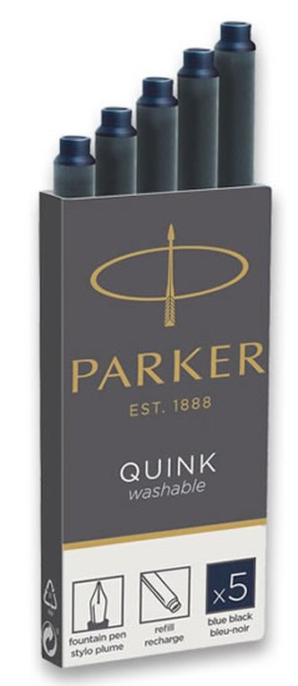 Inkoustové bombičky Parker modročerné