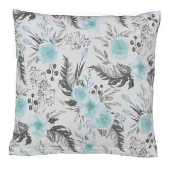 Povláček flanelový - mentolová růže - 40x40cm