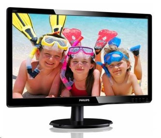 Philips MT MVA LED 19,5\" 200V4QSBR/00 - MVA panel, 1920x1080, 250cd/m2, D-Sub, DVI-D