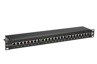 Patch panel  SX24-5E-STP-BK 24 x RJ45 CAT5E STP černý 1U