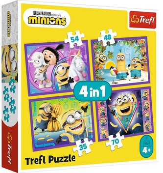 Puzzle 4w1 W świecie Minionków TREFL