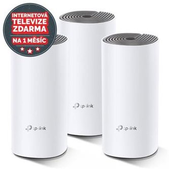 WiFi router TP-Link Deco E4(3-pack) 2x LAN/ 300Mbps 2,4GHz/ 867Mbps 5GHz