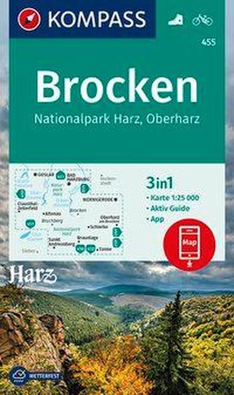 Brocken, Nationalpark Harz, Oberharz  1:25 000