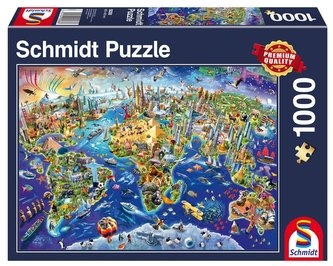 Puzzle PQ 1000 Odkrywanie świata G3