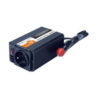 Solight invertor 12V, USB 500mA, kovový, černý, max. zatížení: 200W