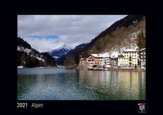 Alpen 2021 - Black Edition - Timokrates Kalender, Wandkalender, Bildkalender - DIN A3 (42 x 30 cm)