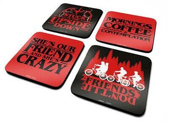 Sada podtácků s motivem seriálu Stranger Things 4 ks