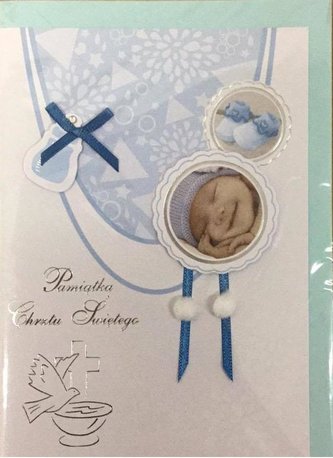 Karnet chrzest B6 Premium 40 + koperta