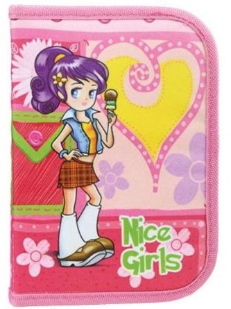 Piórnik jednokomorwy z wypos. Tiger Fans jasny róż