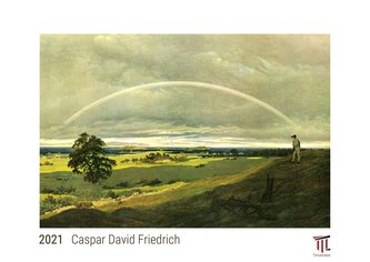 Caspar David Friedrich 2021 - White Edition - Timokrates Kalender, Wandkalender, Bildkalender - DIN A3 (42 x 30 cm)