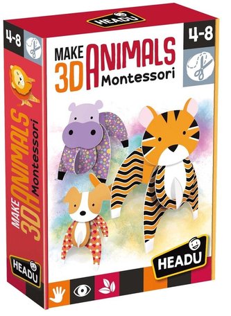 Montessori Stwórz zwierzęta 3D HEADU